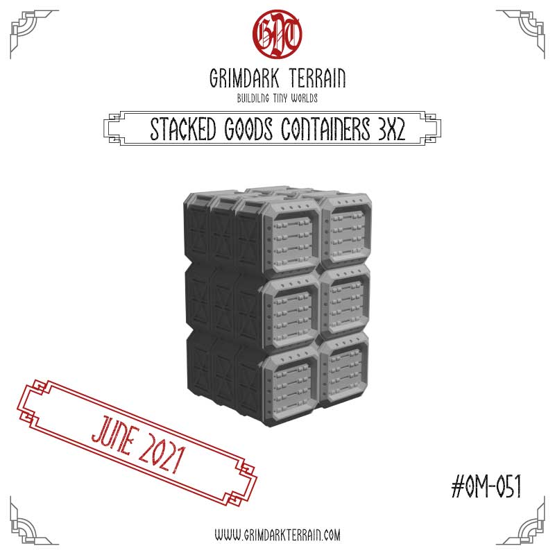 Stacked Goods Containers 3x2