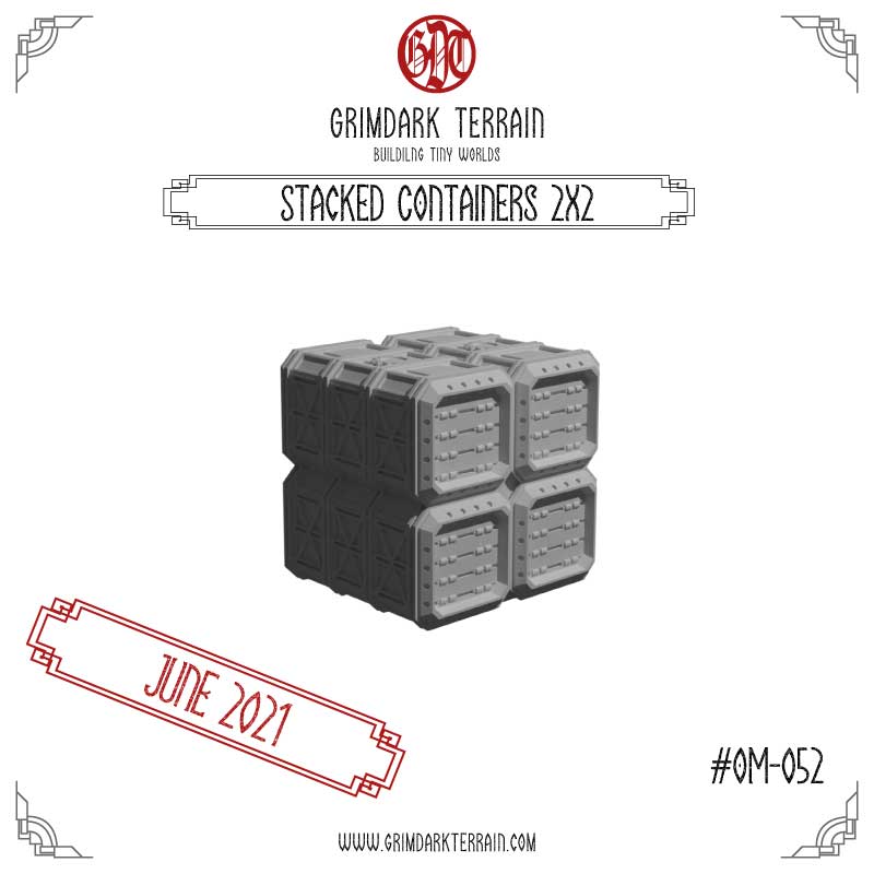 Stacked Goods Containers 2x2